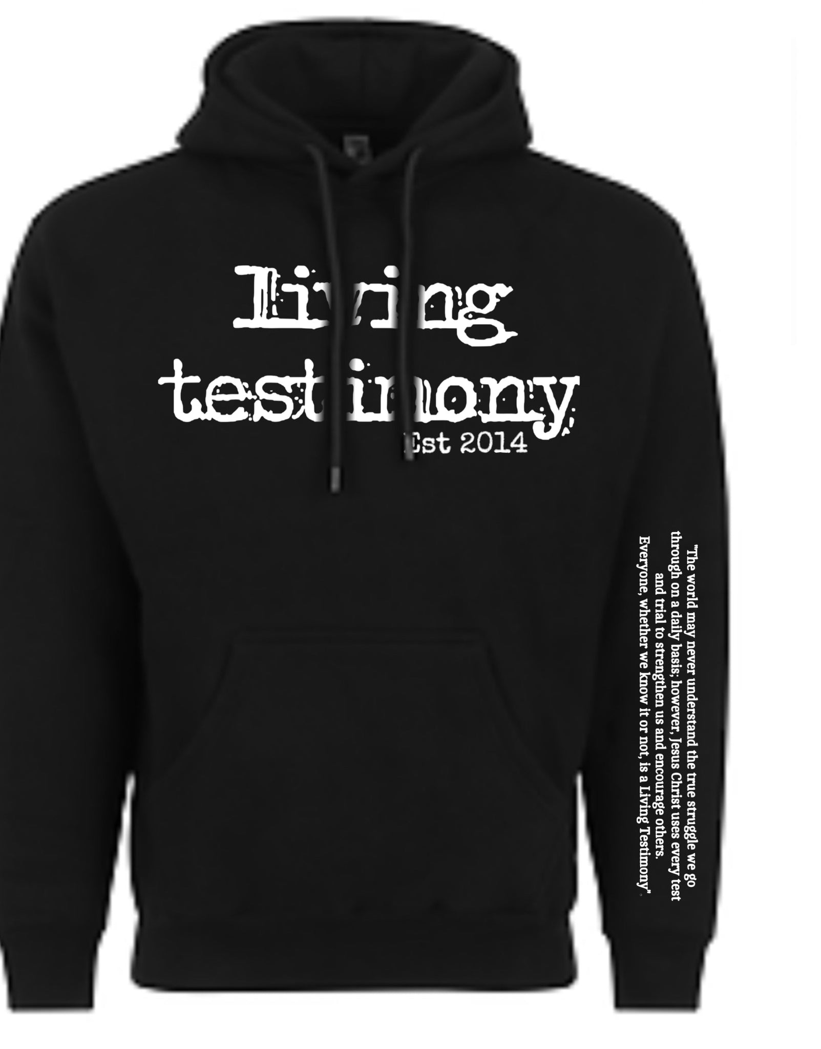 (Ultra Heavy) Living Testimony Hoodie w/ Definition (Puff Letters)